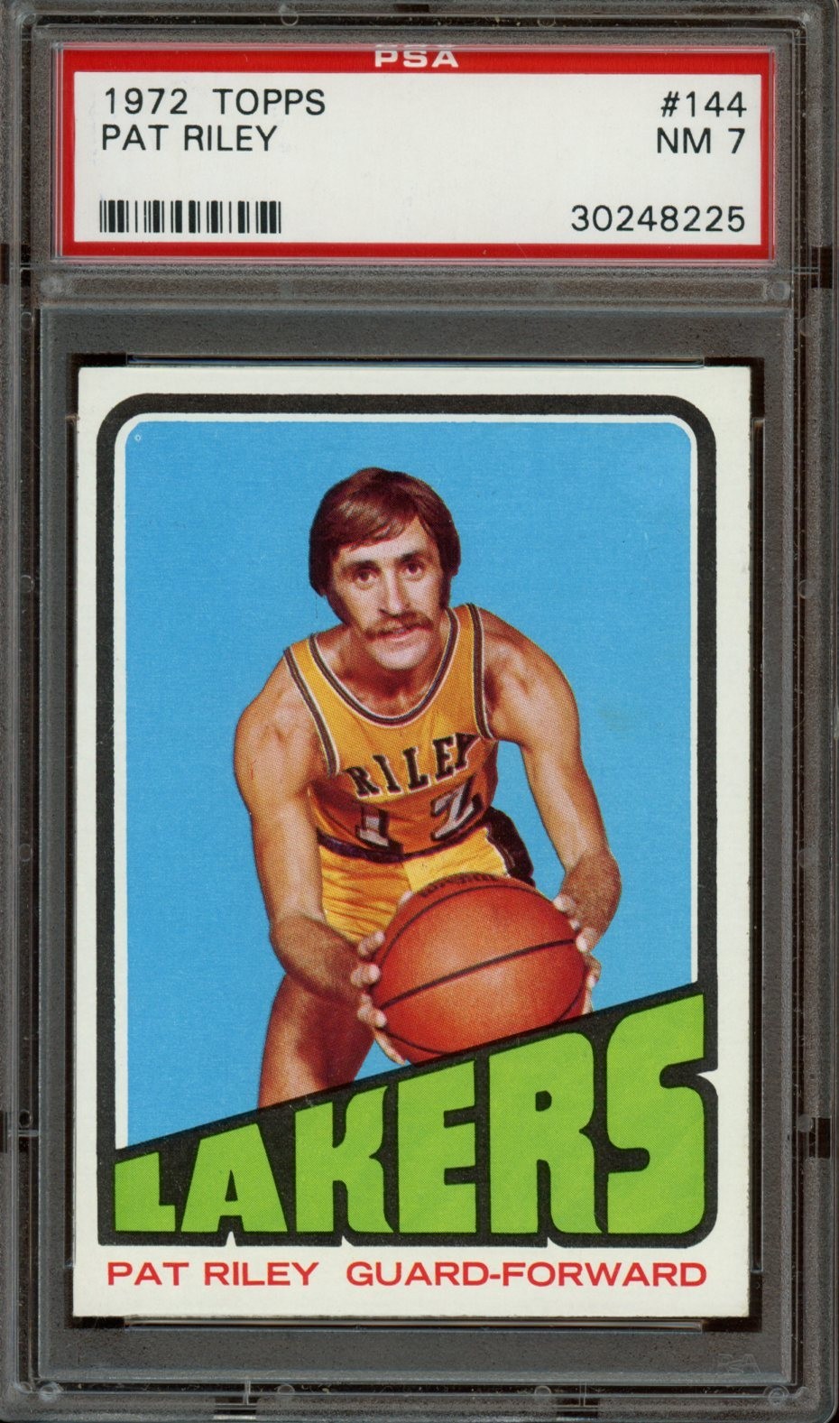 1972 Topps #144 Pat Riley *PSA 7 (NM) *Los Angeles Lakers *HOF