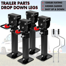 X-BULL Drop Down Legs 440mm Caravan Camper Trailer W/Handle Steel 1200LB NEW