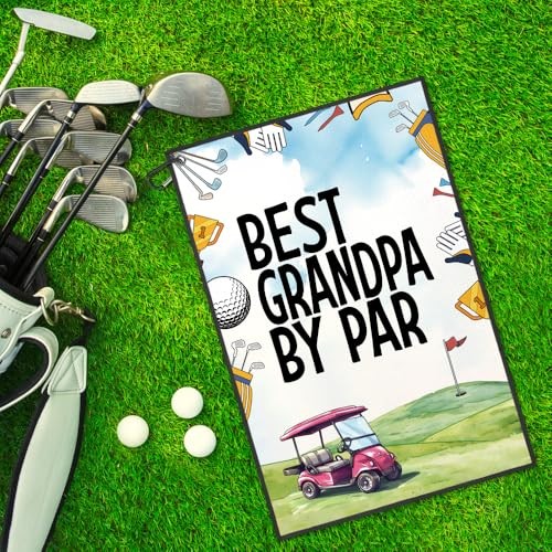 Best Grandpa by Par Printed Golf Towel, Funny Golf Towels for Golf Bags with - Bild 4 von 6