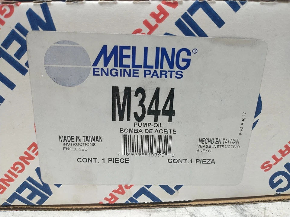 Bomba de aceite de motor Melling M344 Stock para Dodge Chrysler Mitsubishi 1999-05 Select Foto 3 de 4