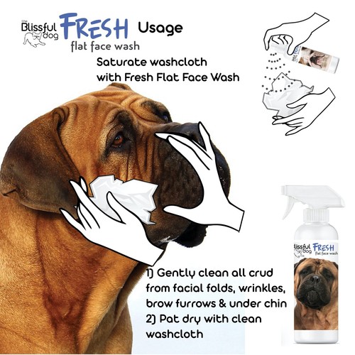 Fresh Flat Face Wash reinigt Ihre Bulldogge, Französische Bulldogge, Mops, Boxer + Gesichter 8 Oz. - Bild 21 von 47