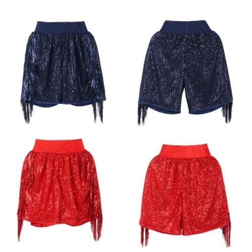 Neu Shinny Pailletten Boxershorts mit Quasten Muay Thai Shorts Kampfsport - Bild 4 von 12