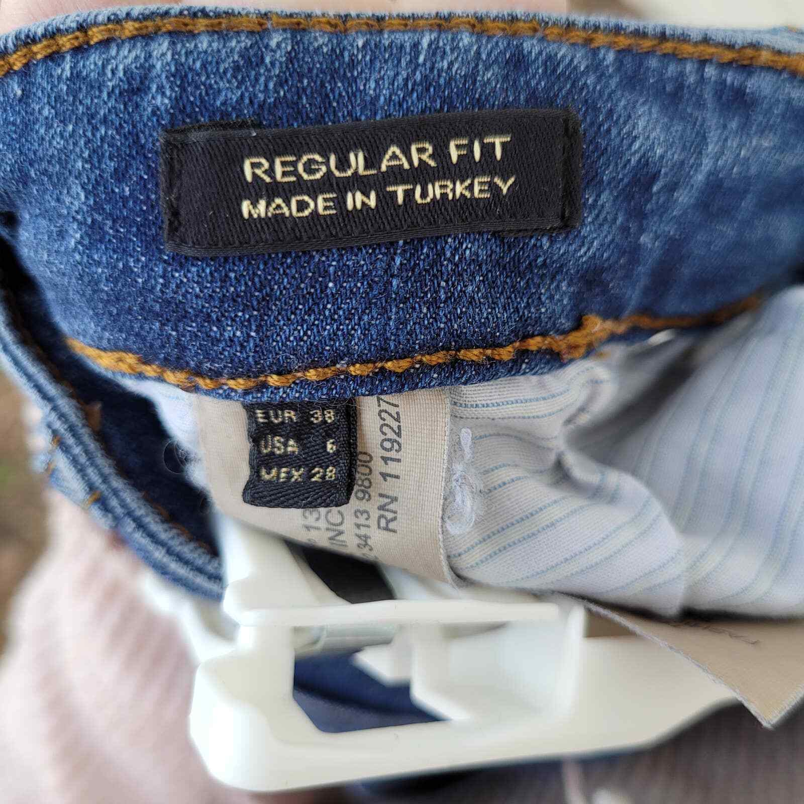 Massimo Dutti Regular Fit Skinny Ankle Jeans, Mid Rise, Medium Wash, Size 6/28 thumbnail 7