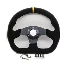13-in 320mm D-Type Steering Wheel Ring Auto Modification RC Velour Leather