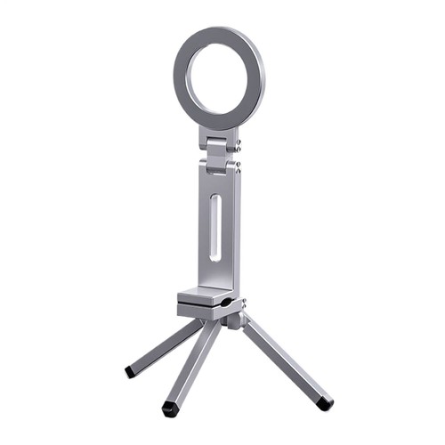 Support Trépied Téléphone Magnétique pour iPhone, Trépied Téléphone de Poche Magnétique en Aluminium - Photo 14 sur 14