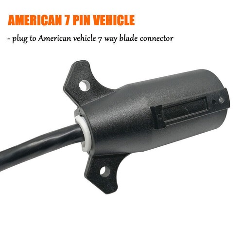 Convertidor adaptador de luz de remolque vehículo estadounidense enchufe de 7 vías a redondo europeo de 13 pines - Imagen 4 de 6