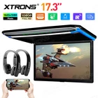 XTRONS 17.3" Flip Down Car Monitor Roof Overhead Screen HDMI 1080P USB Headphone