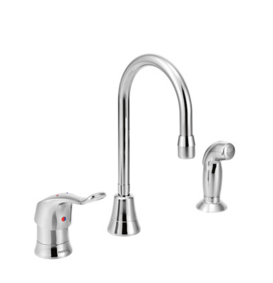 Moen 8138 CHROME - Commercial M Dura Kitchen Faucet w/Side Spray,