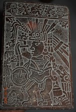 MAYAN STAMP GODS, GLYPHS, 6" PROV