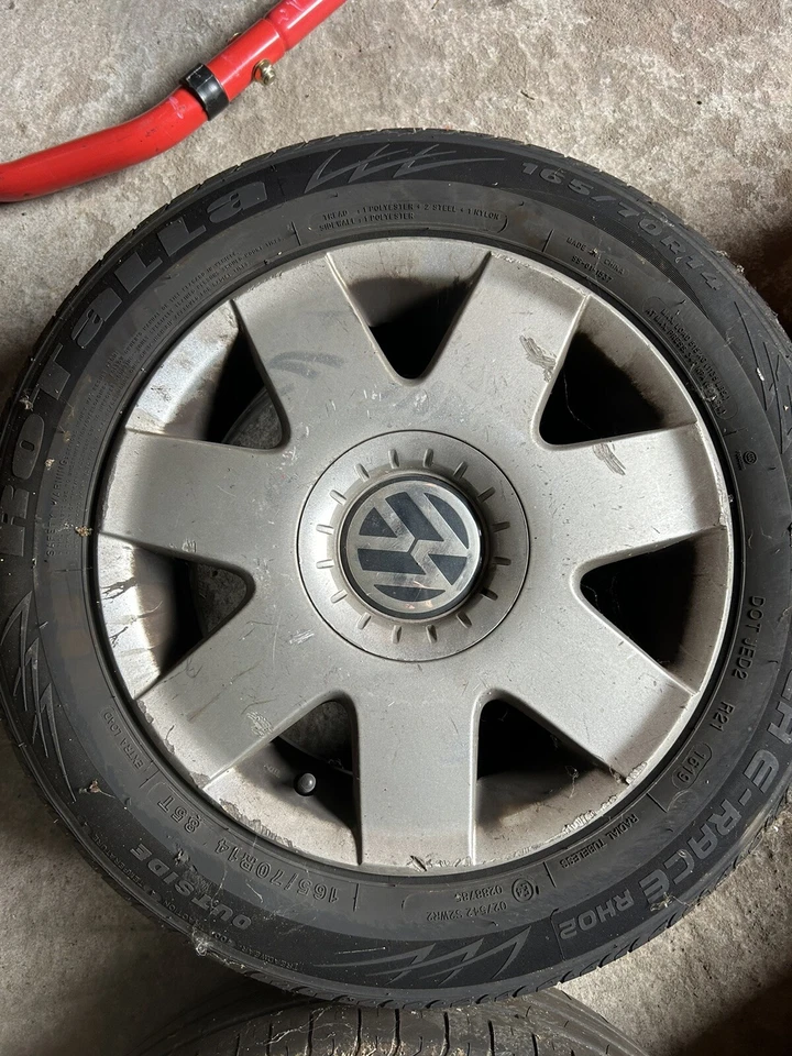 VW Alu Felgen, Polo, Golf3, CabrioSeat Arosa Usw. Lochkreis 5x100 6Jx14H2 ET 43  - Bild 4 von 4