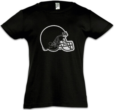 American Football Helmet Kids Girls T-Shirt Player Passion Love Addiction Ball