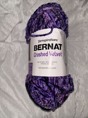 HOT Bernat Velvet Yarn Bernat Yarn Purple Bernat Crushed Velvet