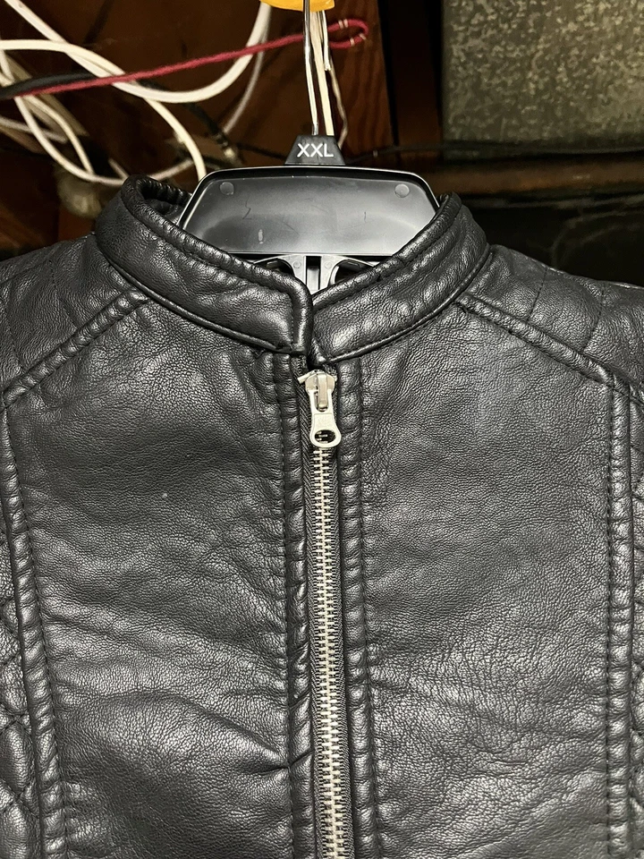 Canyon River Blues Black Faux Leather Jacket Size 7/8 - Image 4 of 4