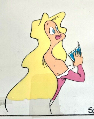 #NN63 - RAPUNZEL ANIMATION CEL - RAPUNZEL PLAYING CARDS - SCENE 36