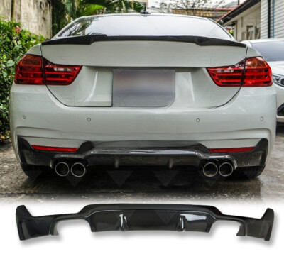 Carbon Fiber 3D Type Rear Bumper Diffuser Quad for BMW F32 F33 4-Series M Sport