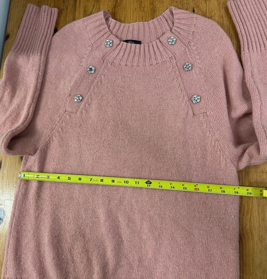 Suéter para mujer J.Crew joya coral mezcla de lana de cordero talla grande Foto 3 de 4
