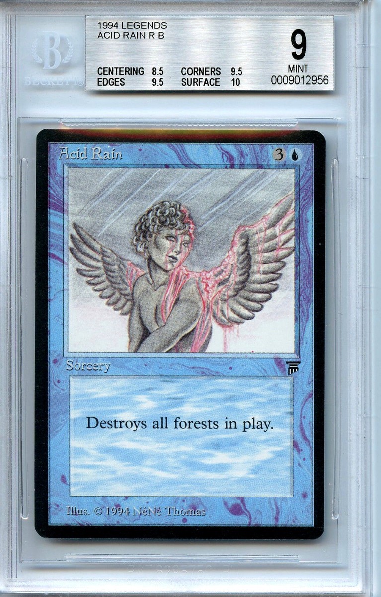 MTG Legends Acid Rain BGS 9.0 (9) Mint card Magic WOTC