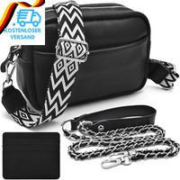 Brotou Handy UmhäNgetasche Echtes Leder Crossbody Bag Mit 2 Breitem Schultergurt