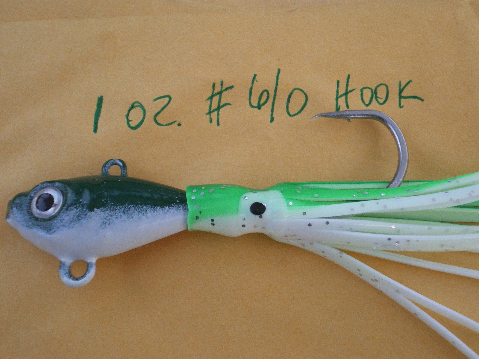 6 PCS. ULTRA MINNOW BUCKTAIL JIG 1 OZ S.S. HOOK/MULTICOLOR W/HOOCHIE CHOOSE ANY