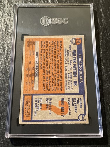 1976 Topps #148 Walter Payton Rookie Football Trading Card SGC Graded 4.5 VG-EX+ - Picture 4 of 7