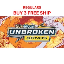 UNBROKEN BONDS Pokémon TCG 1 - 214 - PICK YOUR OWN REGULARS LP/NM 3+ FREE SHIP