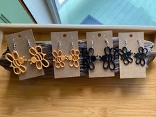 Bumble Honey Bee Dangle Earrings - 3D Printed Choose size Free Shipping 