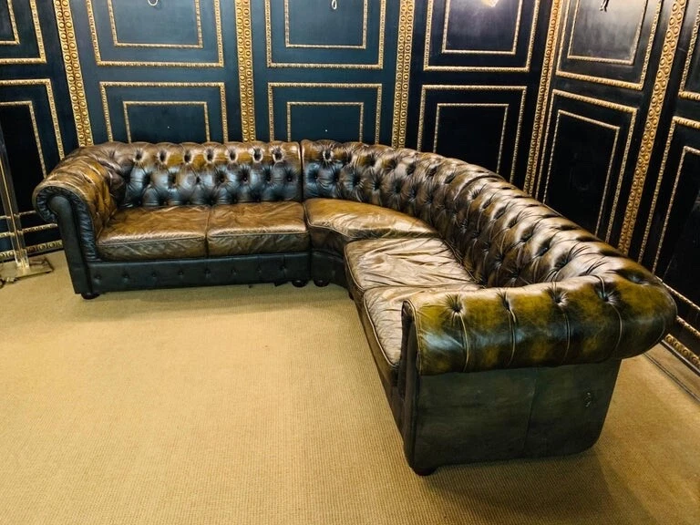 Vintage l shaped couch deals