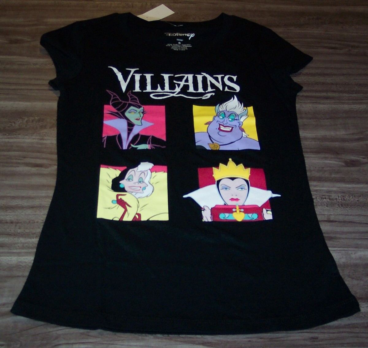 WOMEN'S TEEN Walt Disney VILLAINS Maleficent Ursula Cruella T
