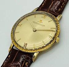 Jaeger-LeCoultre Ultra Thin Rare Vintage 1960’s 18K Gold Manual Wind Watch & Box