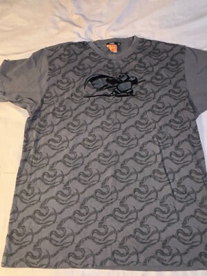 Bossini Tee Shirt Men 2XL Gray Dragon Design Kungfu Panda Short Sleeve Crew Neck