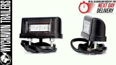 2X LED ANHÄNGER KENNZEICHENBELEUCHTUNG LAMPE 12V 24V SUV LKW LKW HECKLEUCHTE