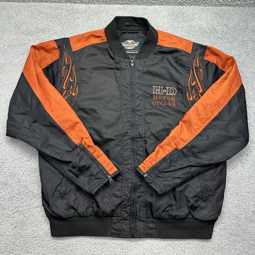 Harley-Davidson Men's Large 97452-11VM Nylon Full Zip Motorcycle Jacket GM31080