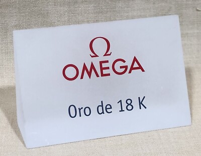 Omega Oro DE 18K Display Plakette Speedmaster Seamaster Constellation Gold OEM /