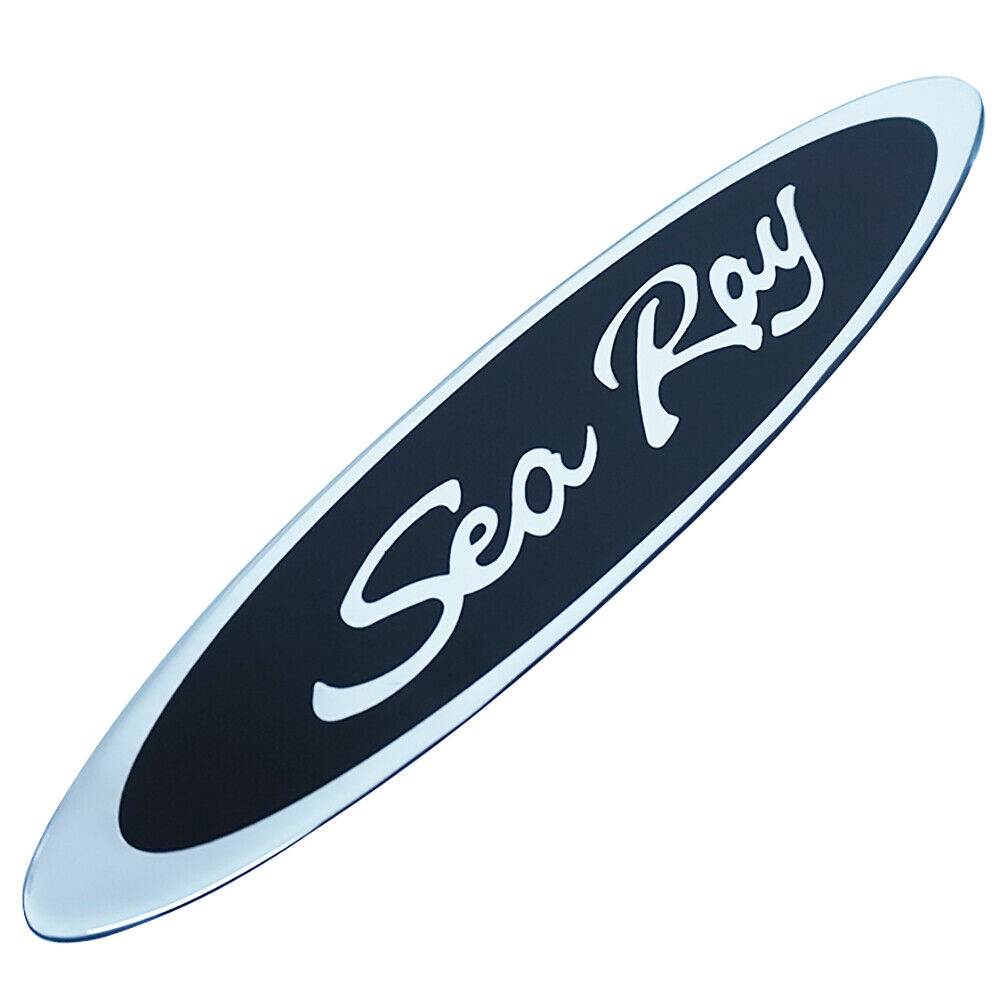 2Pcs Sea Ray Emblem Oval Searay Hull Side Badge Sticker Nameplates
