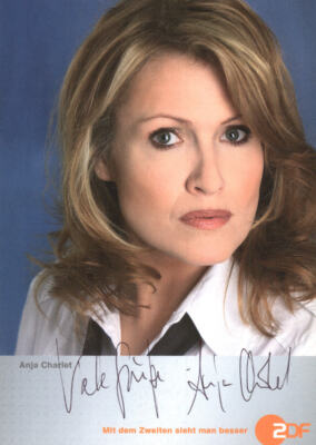 Anja Charlet UH-ZDF original signed autograph card AK 3851