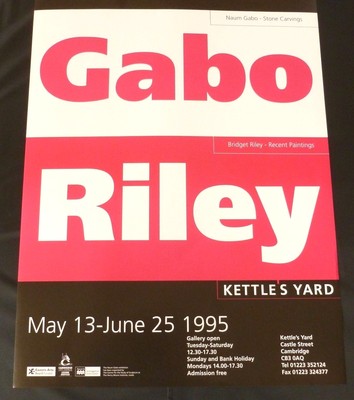 Bridget Riley, Naum Gabo Gabo Riley 1995 Art Exhibition Poster