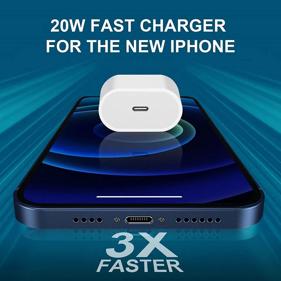 Wholesale 20W PD Fast Charger For iPhone 14Pro/13/12/11 USB Type C Adapter Cable - Image 4 of 4
