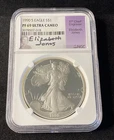 1990-S Proof American Silver Eagle NGC PF69 Ultra Cameo Elizabeth Jones Signed