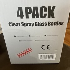 Youngever 4 Pack Empty Glass Spray Bottle, 16 Ounce DWK159