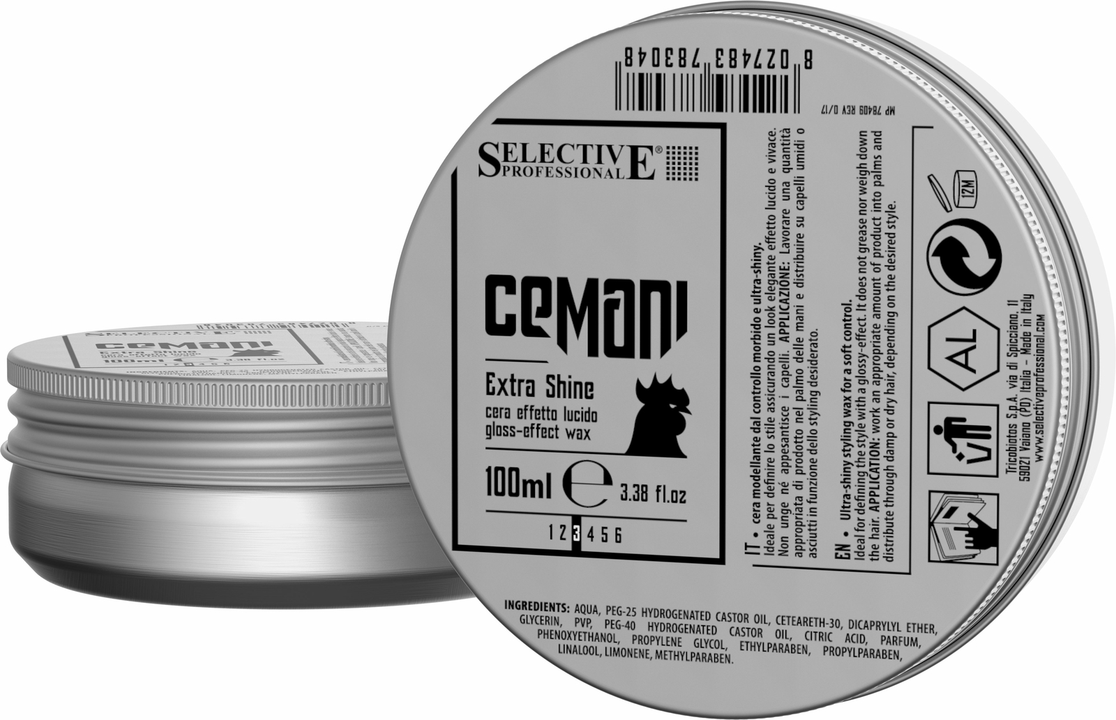 Selective Professional Cemani Extra Shine 100ml - Cera Lucida Premium