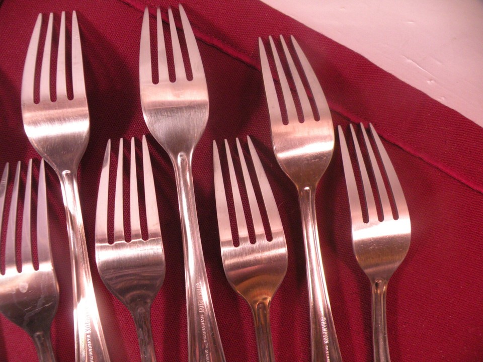 Set Of 9 Hampton Silversmiths VENTURA Stainless Flatware Dinner Forks 7