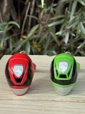 Key Chain Zipper Pull Backpack Pull Locket Style Red Green Power Rangers Set 2