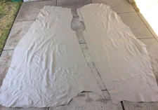 Real Leather Cowhide - 2 Matching Beige - 49+ Sq ft total- Upholstery/Crafts 961