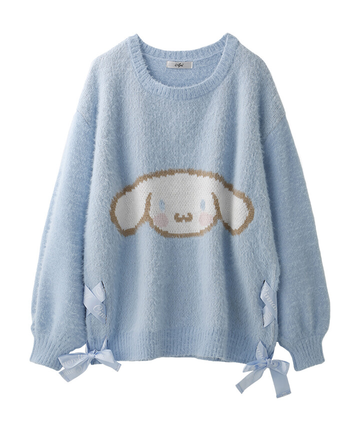 Sanrio Cinnamoroll Pullover Face Sweater Women Size M Blue Kawaii Anime New  | eBay