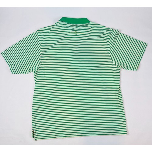 Fairway & Greene Golf Polo Mens size Large Green White Striped - Picture 7 of 9