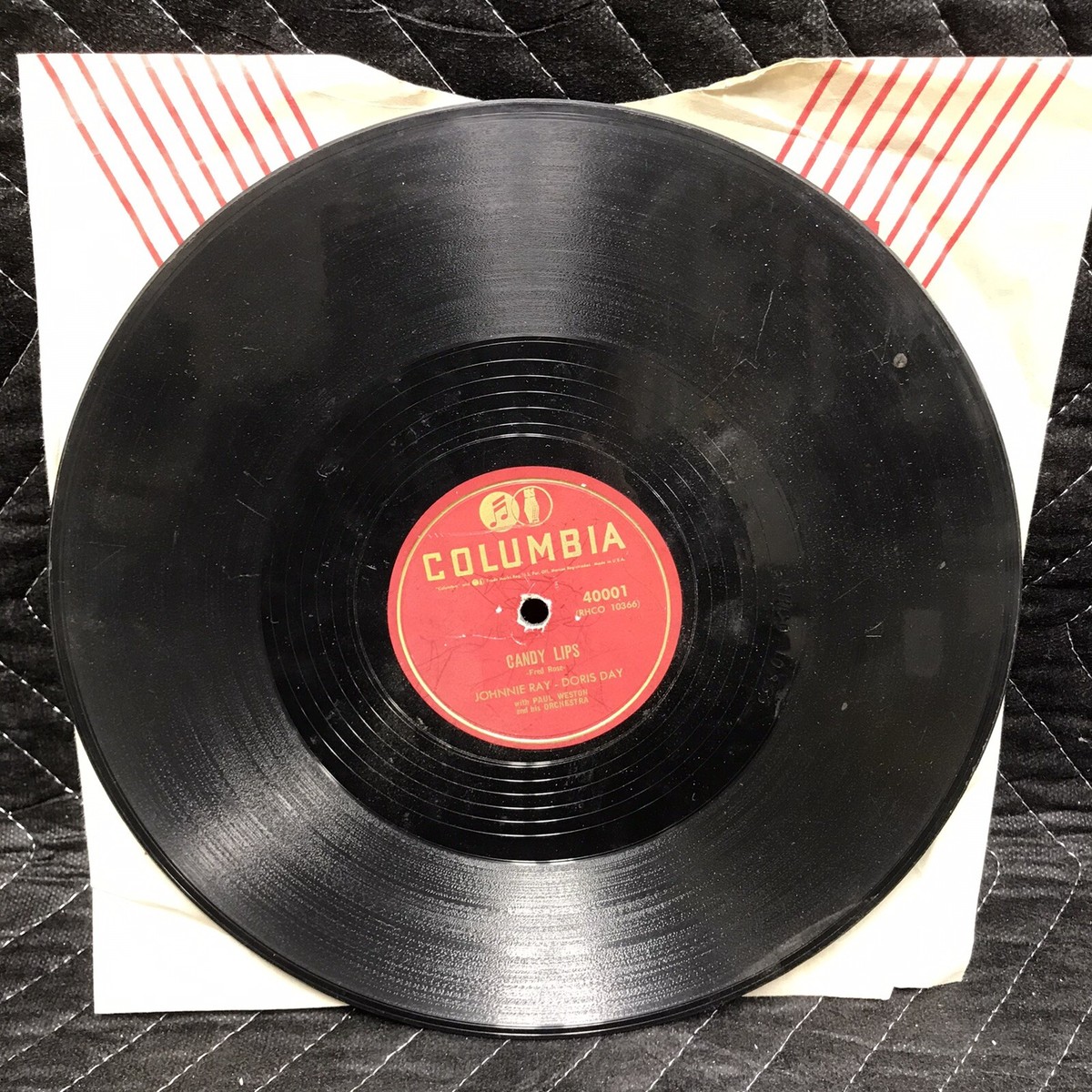 78 rpm JOHNNIE RAY & DORIS DAY Candy Lips And Lets Walk That-a-way