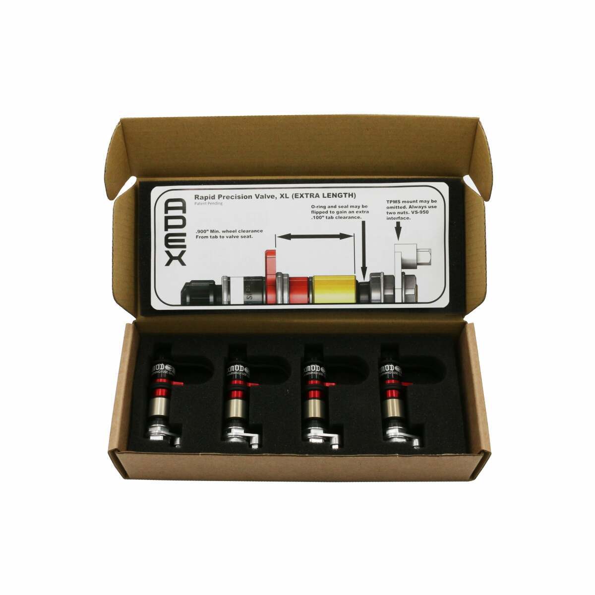 Apex Rapid Tire Deflator XL Valve Stems EZ Lever Tire Deflation RPV w/ TPMS