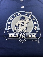 Derek Jeter New York Yankees 3,000 Hits Children Blue Majestic T-Shirt - Small