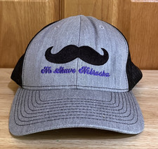 Gray Hat Black Mustache No Shave Nebraska Str...