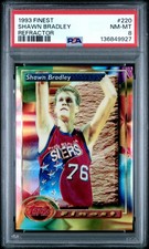 1993 FINEST REFRACTOR #220 SHAWN BRADLEY ROOKIE RC PSA 8